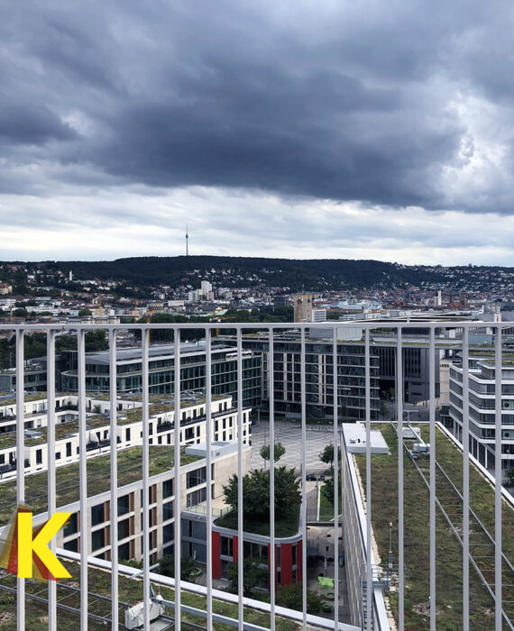 Ausblick vom Dach der Stadtbibliothek Stuttgart