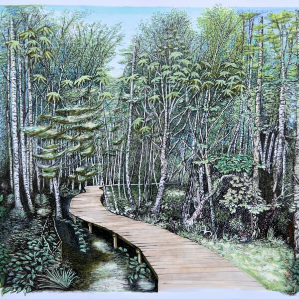 Bewerbung Nr. 2022-145 Wettbewerbsarbeit: "Schwebender Pfad" von Doreen Meyer